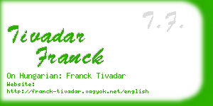 tivadar franck business card